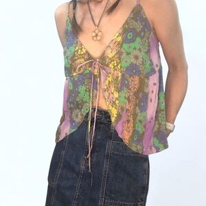 Y2K Out from Under UO Fairycore Cami Babydoll Top Sz M Multicolor Whimsical